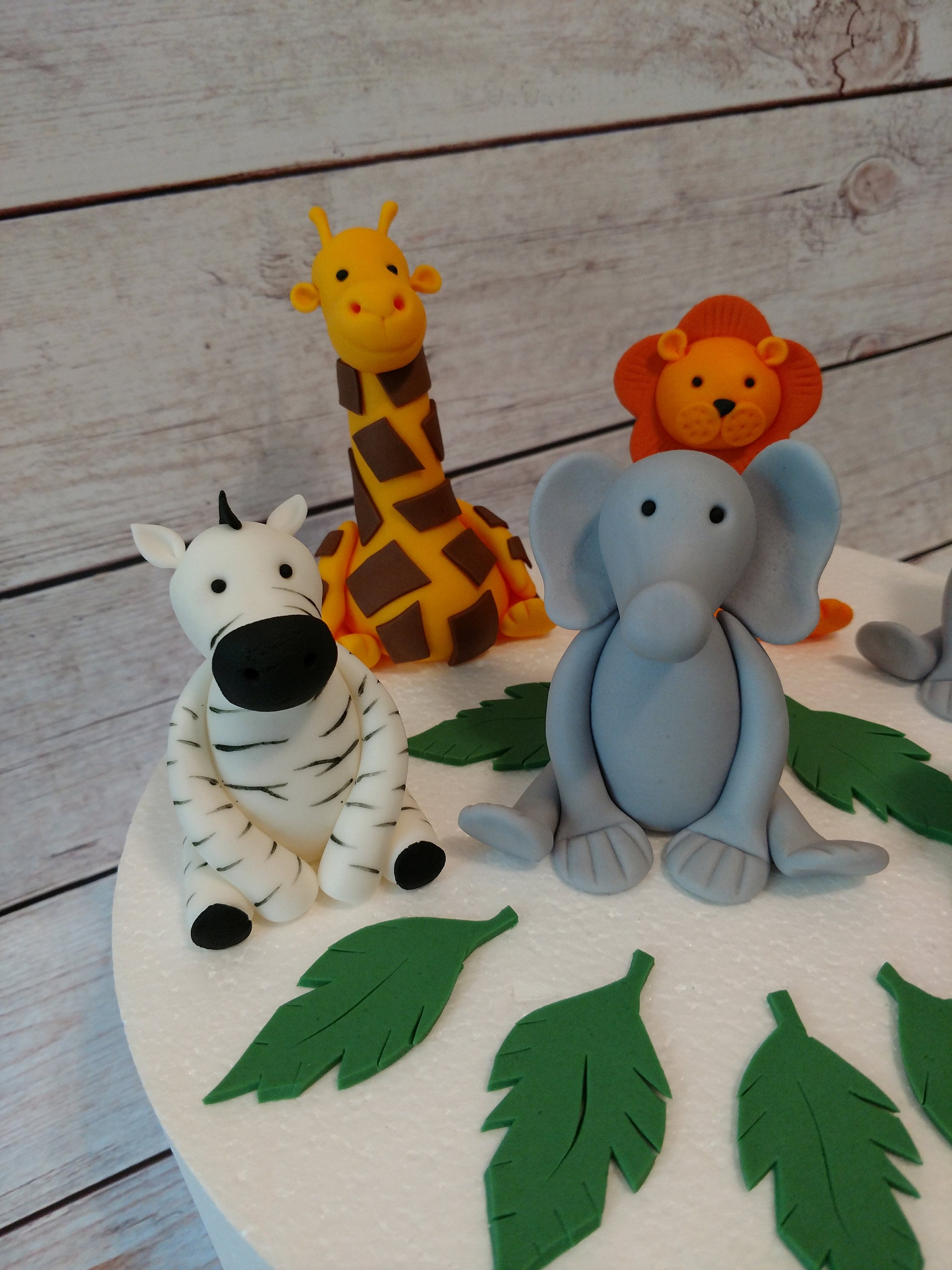 Fondant Safari Animals Cake Toppers Fondant Animals Fondant - Etsy
