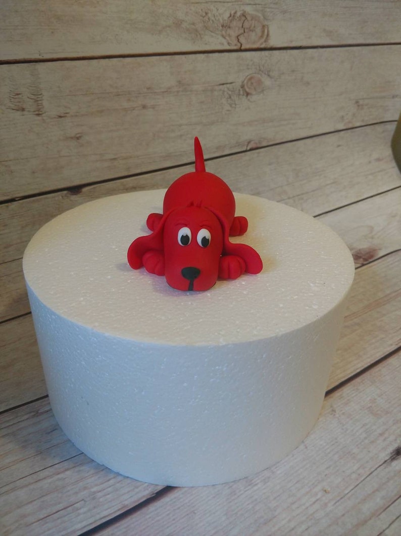 Fondant Red Dog Cake Topper Fondant Dogs Dog Lover Party The Big Red Dog image 1