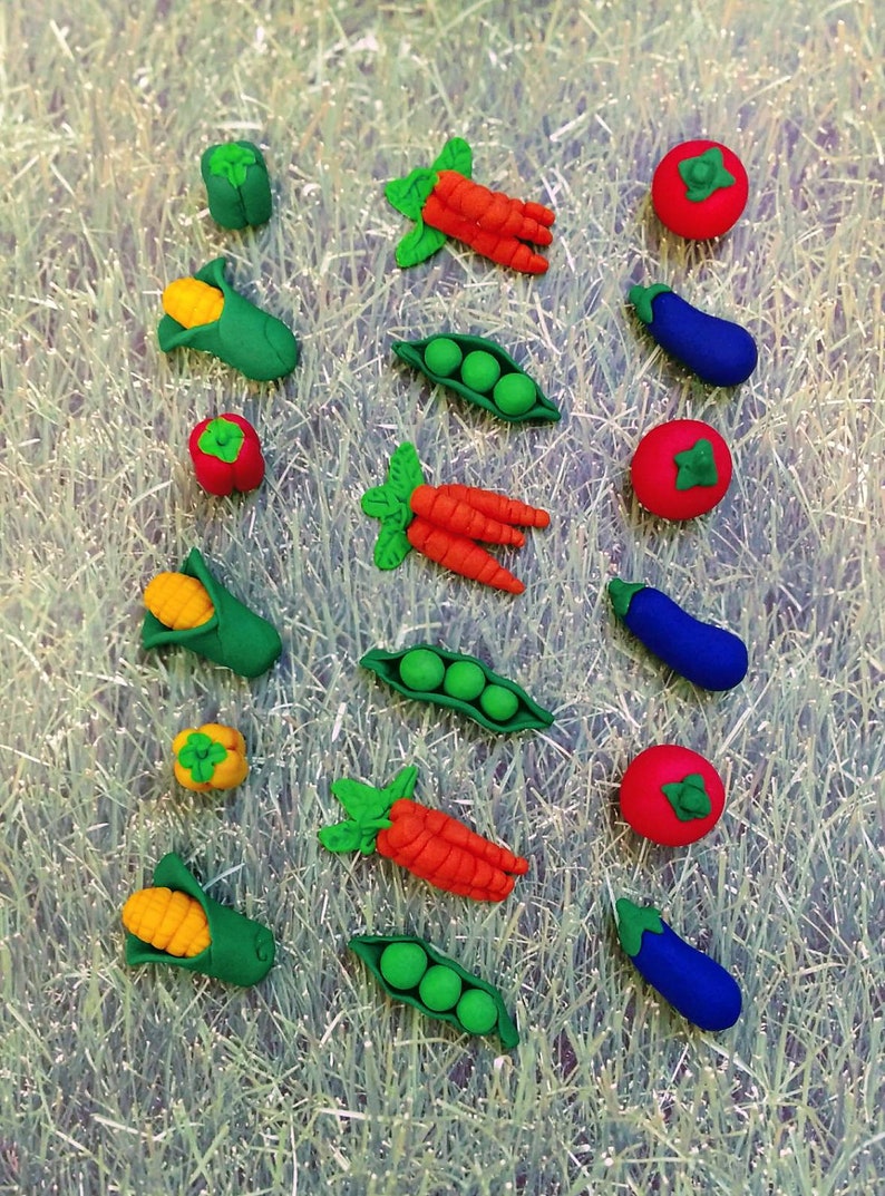 Vegetable Cake Topper Veggie Cupcake Toppers Garden Party Etsy