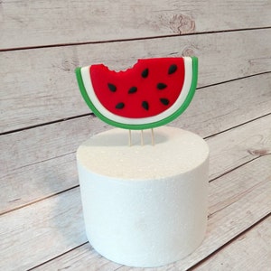 Fondant Watermelon Cake Topper - Fondant Watermelon - Watermelon Party - Fondant Decor - Summer Fondant - Fondant Fruit