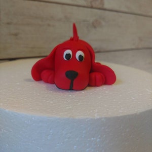 Fondant Red Dog Cake Topper Fondant Dogs Dog Lover Party The Big Red Dog image 3