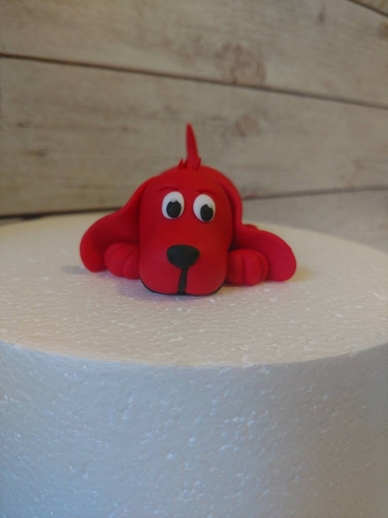 Fondant Red Dog Cake Topper Fondant Dogs Dog Lover Party The Big Red Dog image 3