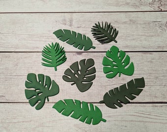 Fondant Tropical Leaves - Leaf Cake Toppers - Safari Party