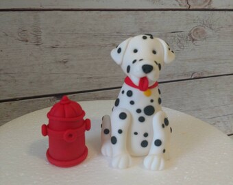 Dalmatian Sugarpaste Dog Fondant Dalmatian Cake Topper- Fondant