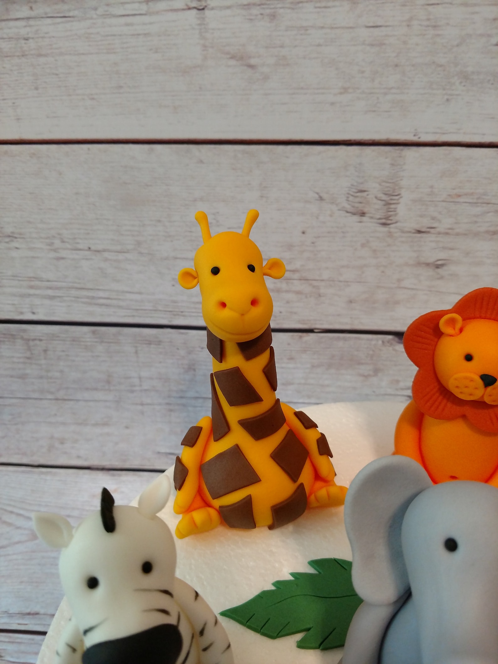 Fondant Safari Animals Cake Toppers Fondant Animals Fondant Etsy