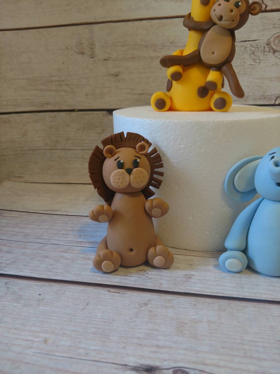 Fondant Safari Animals Cake Toppers Fondant Animals Fondant Etsy