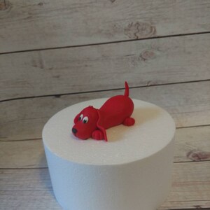 Fondant Red Dog Cake Topper Fondant Dogs Dog Lover Party The Big Red Dog image 4