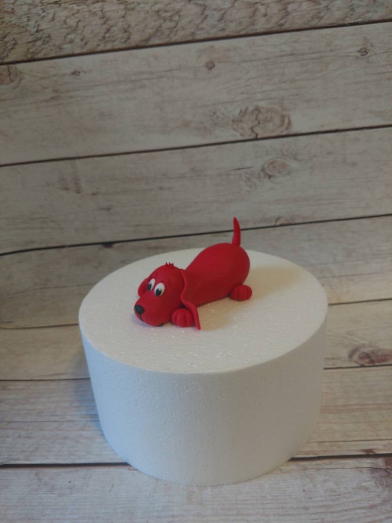 Fondant Red Dog Cake Topper Fondant Dogs Dog Lover Party The Big Red Dog image 4