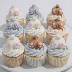 Bunny Tails Cupcake Toppers X 20 (Light Blue) – Bigaart