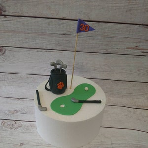 Fondant Golf Cake Toppers - Golf Theme Party - Father&#39;s Day - His Birthday Cake - Golf Fondant - Golf Cake - Fondant Golf - Fondant Sports