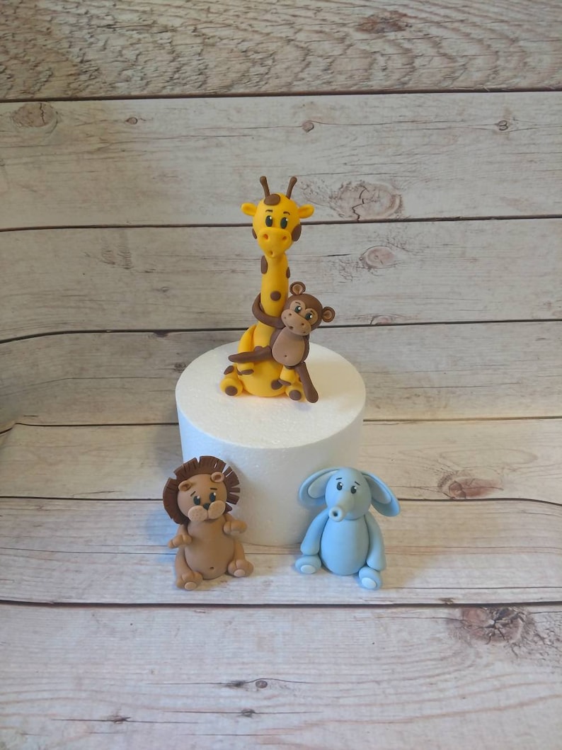 Fondant Safari Animals Cake Toppers Fondant Animals Fondant - Etsy UK