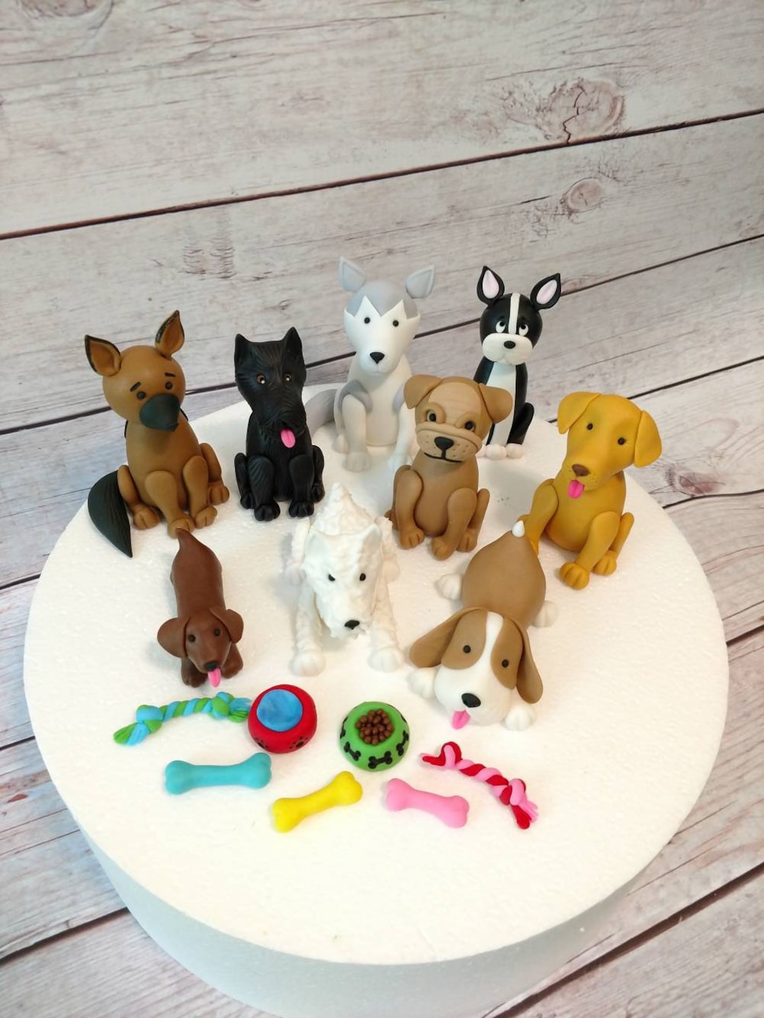 Fondant Dog Cake Toppers Fondant Dogs Dog Lover Party - Etsy Israel