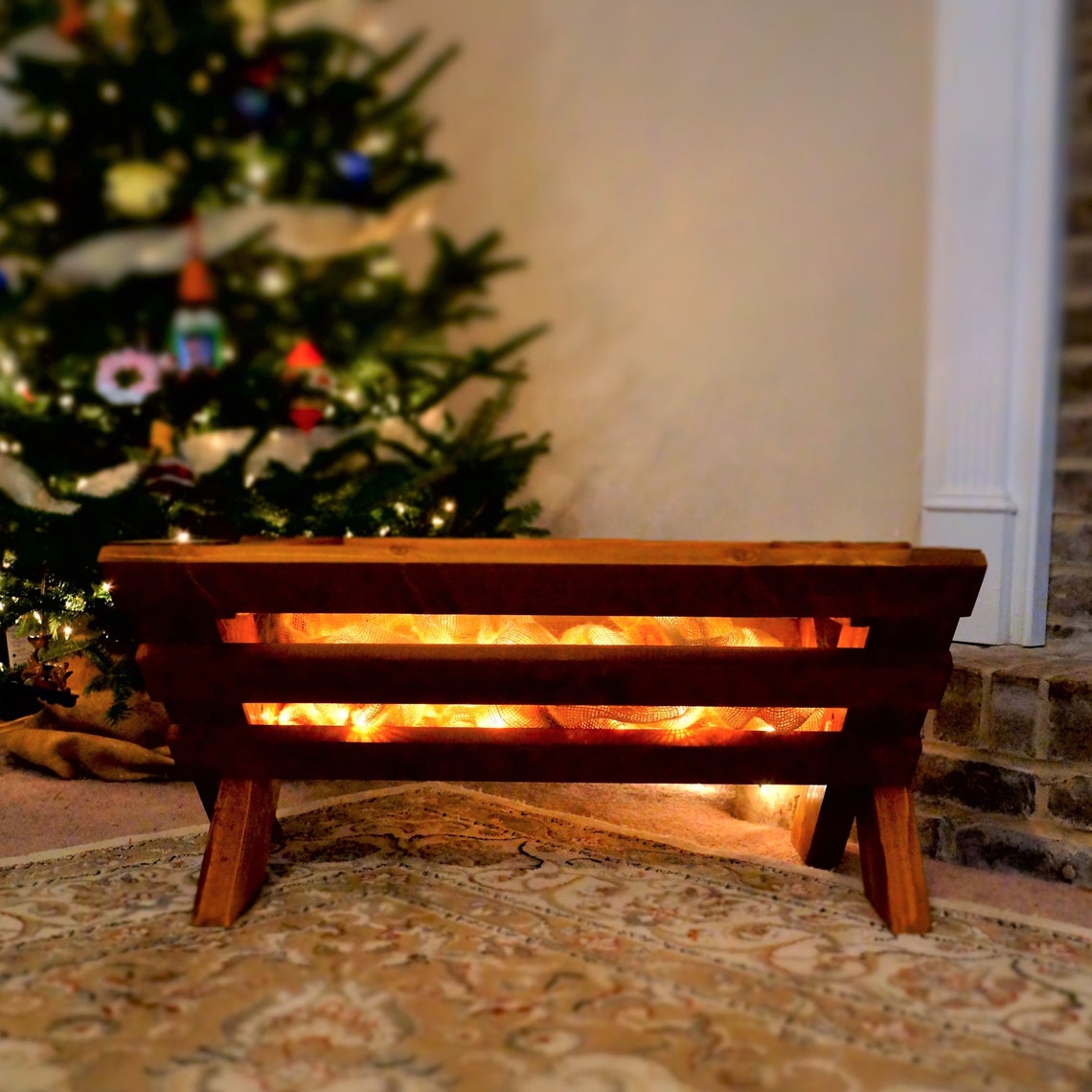 Outdoor Wooden Manger Large Christmas Manger LifeSize Etsy