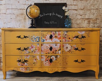 Yellow Dresser Etsy