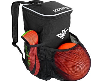 Soccer Backpack Personalized for Kids Youth Boys & Girls - by Soccerware
