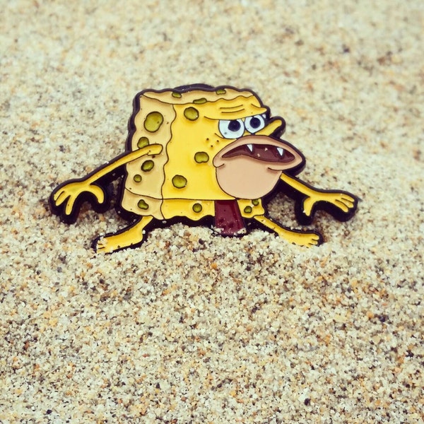 CaveMan Spongebob Enamel Pin