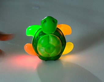 2 Minute Toothbrushing Turtle Timer with Colorful & Fun 30 Sec Light Up Flippers