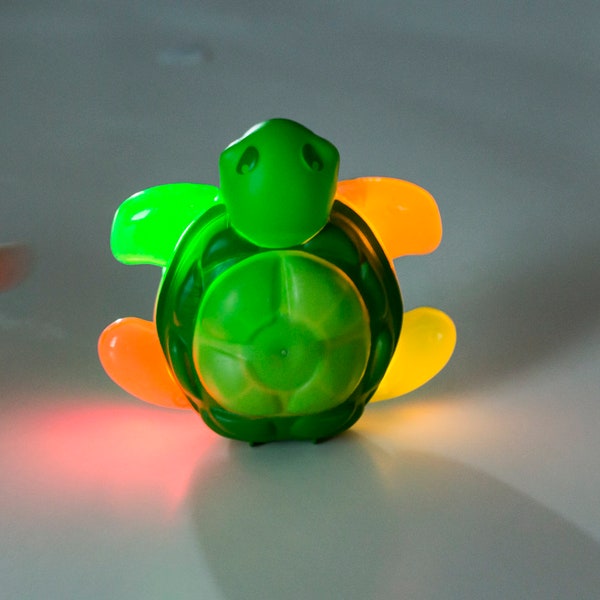 2 Minute Toothbrushing Turtle Timer with Colorful & Fun 30 Sec Light Up Flippers