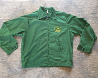 1970's John Deere Tractor Lightweight Jacket (Size Large)