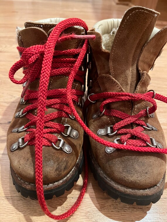Vintage Vibram Kids Suede Boots With 