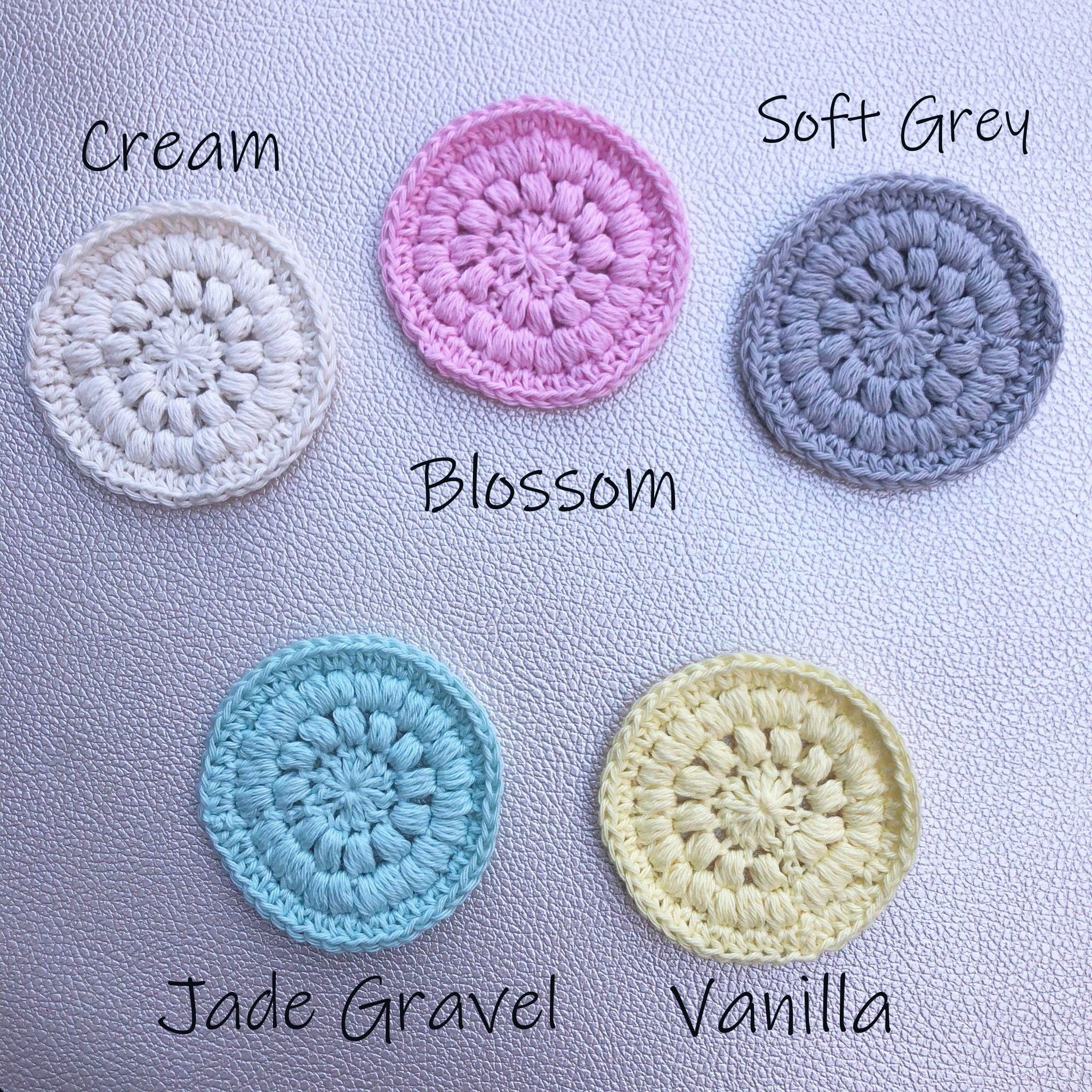 Buy Crocheted Face Scrubbies, 100% Cotton, Eco Friendly Reusable ...