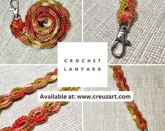 Crocheted Lanyard | Keychain | Key holder | I.D Holder | Finished Item