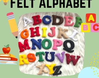 Alphabet Letters Felt Toy Handmade , Learning the English Alphabet