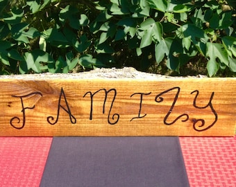Altholz | Familie | Zeichen | Schild aus Holz | Recycling-Material | Gerettet Holz | Wohnkultur | Land zu Hause | Liebe | Rustikale Dekor | Zeichen |