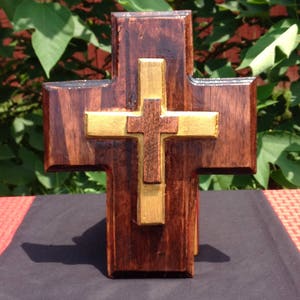 Layered Cross | Salvaged Wood | Reclaimed Wood | Christian | Catholic | Country Home | Rustic | Handmade Cross | Spiritual |