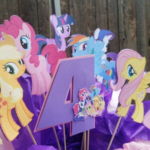 My Little Pony Centerpiece Pony Birthday Pony Decorations - Etsy