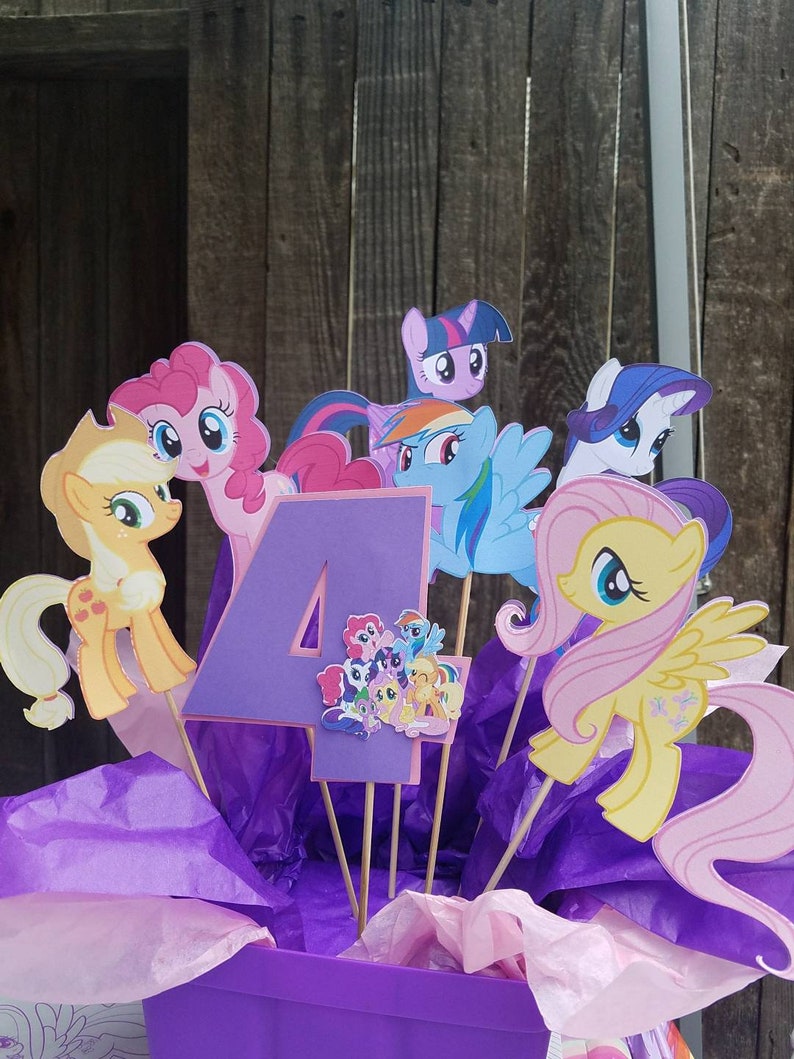My Little Pony Centerpiece Pony Birthday Pony Decorations - Etsy