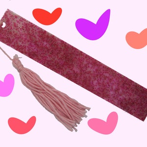 Pink tassle bookmark