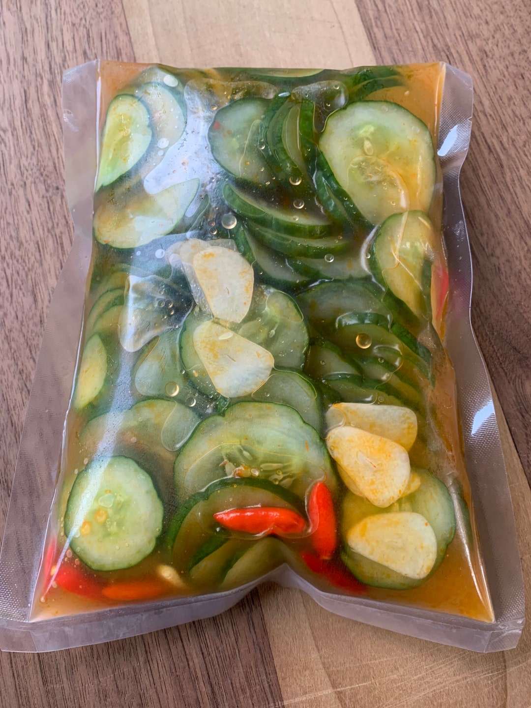 1 Pound Hot Pickled Cucumber Chips With Real Guam Boonie Etsy