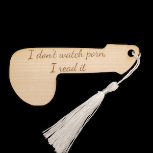 I Don't Watch Porn, I Read It / Wooden Cockmark Bookmark - Etsy