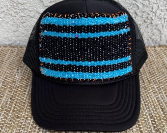 Unisex mexikansk truckerkeps med filt, truckerkeps, truckerkeps dam, truckerkeps herr, basebollkeps dam, basebollkeps, hattar dam, hattar herr