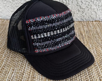 Unisex mexikansk truckerkeps med filt, truckerkeps, truckerkeps dam, truckerkeps herr, basebollkeps dam, basebollkeps, hattar dam, hattar herr