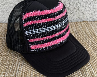 Unisex mexikansk truckerkeps med filt, truckerkeps, truckerkeps dam, truckerkeps herr, basebollkeps dam, basebollkeps, hattar dam, hattar herr