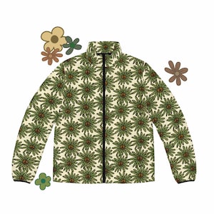Metallic Monogram Flowers Reversible Puffer Jacket - Women - Ready