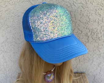 Glitter trucker hat, trucker hat women, glitter hat, baseball hat women, women’s hat, hats for women, women’s trucker hat, hats, trucker hat