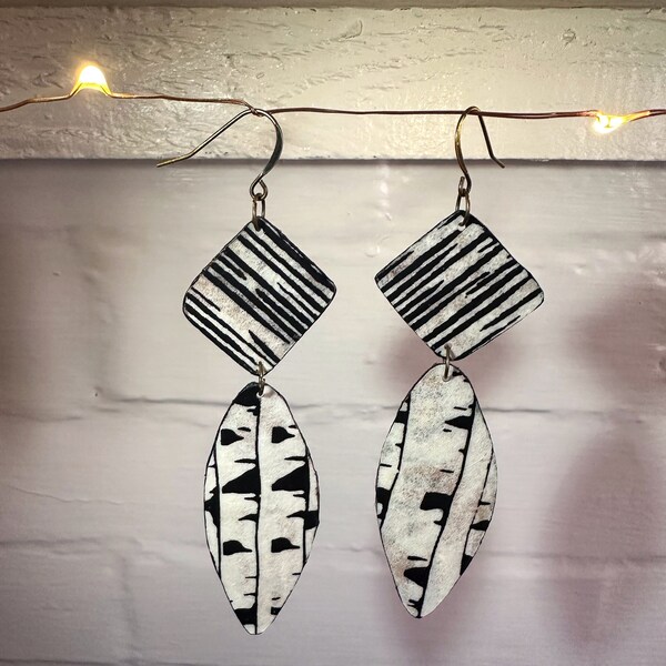 Cardboard Earrings Etsy