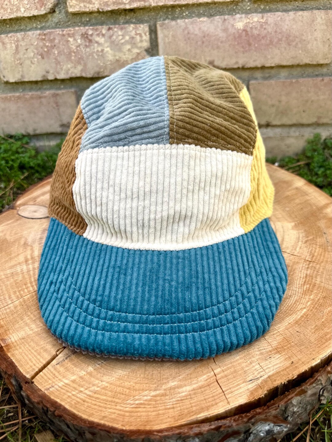 Unisex Patchwork 5 Panel Corduroy Hat, Corduroy Hat, 5 Panel, Hat for ...