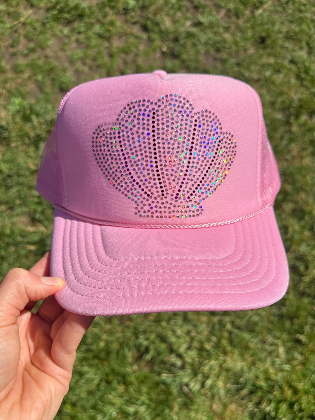 Hat With Shell Shell Trucker Hat, Shell Hat, Womens Trucker Hat, Trucker Hat Women ...