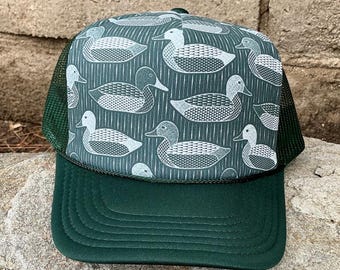 Unisex anka-truckerkeps, truckerkeps för män, herrhattar, fågelhatt, truckerkepsar, jakt, present till män