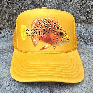 Unisex fish trucker hat, fish hat, beach hat, men’s hat, trucker hat women, trucker hat men, hats for women, beach gift, gift for men, hat