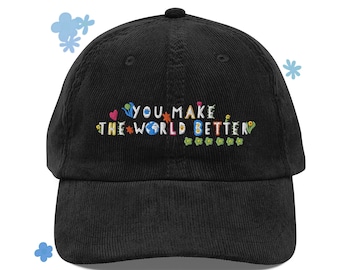 Good Vibes Only Vintage Baseball Cap - Embroidered Cotton Adjustable Dad Hat, Distressed White
