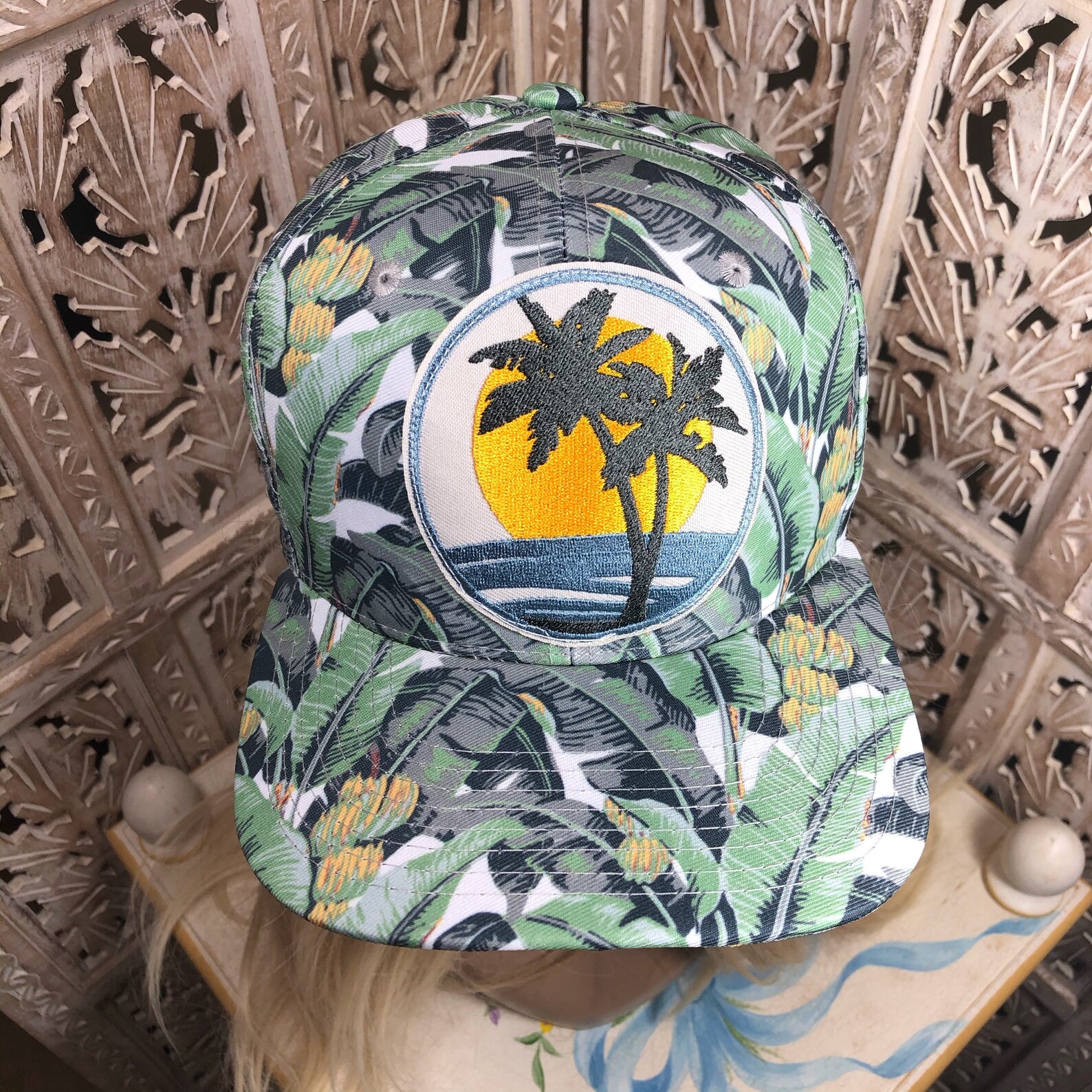 Unisex Mens Womens Palm Leaf Palm Tree Hat Mens Hats Etsy
