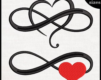 Infinity Heart - Designs for Embroidery Machine Instant Download digital embroidering files stitch 1059e