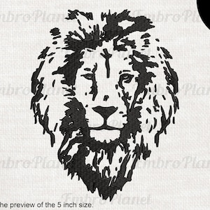 Lion Head - Design for Embroidery Machine Instant Download digital embroidering file stitch cartoon symbol sign icon jungle king 1522e