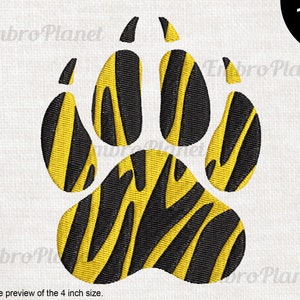 Stripe Paw - Design for Embroidery Machine Instant Download digital file stitch sign icon symbol cartoon animal dog cat foot track 1339e