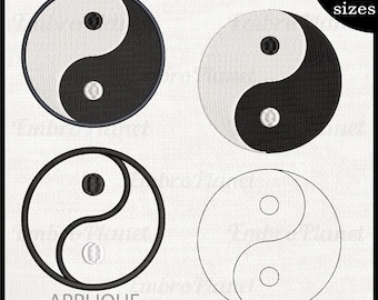 Yin Yang Embroidery Designs – Machine Embroidery Files (Digital Download)